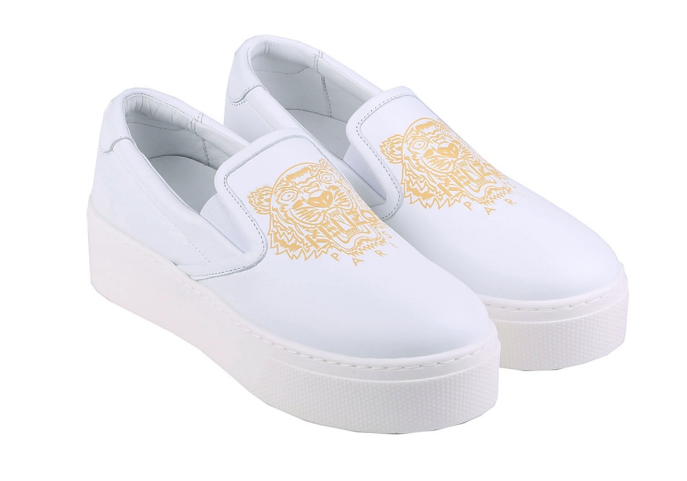 Kenzo white shop slip on