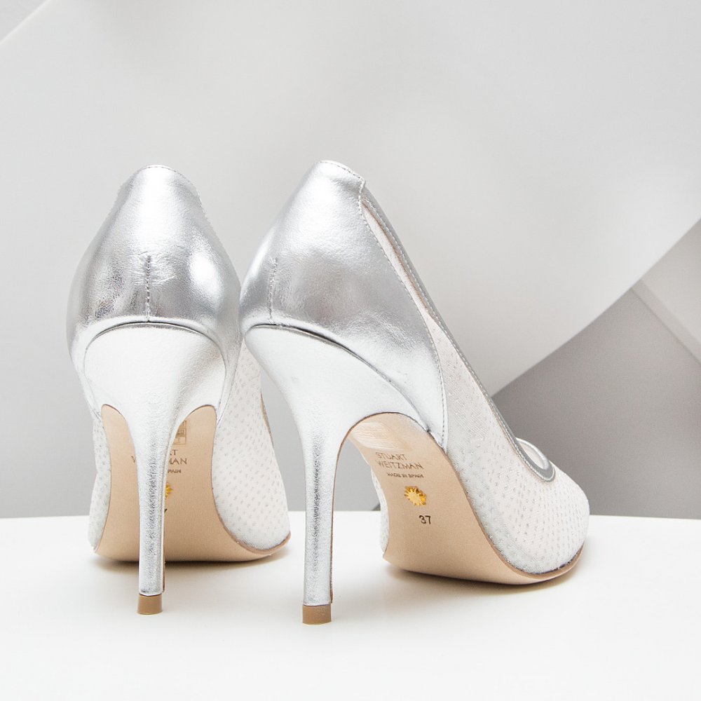 Stuart weitzman hot sale silver shoes